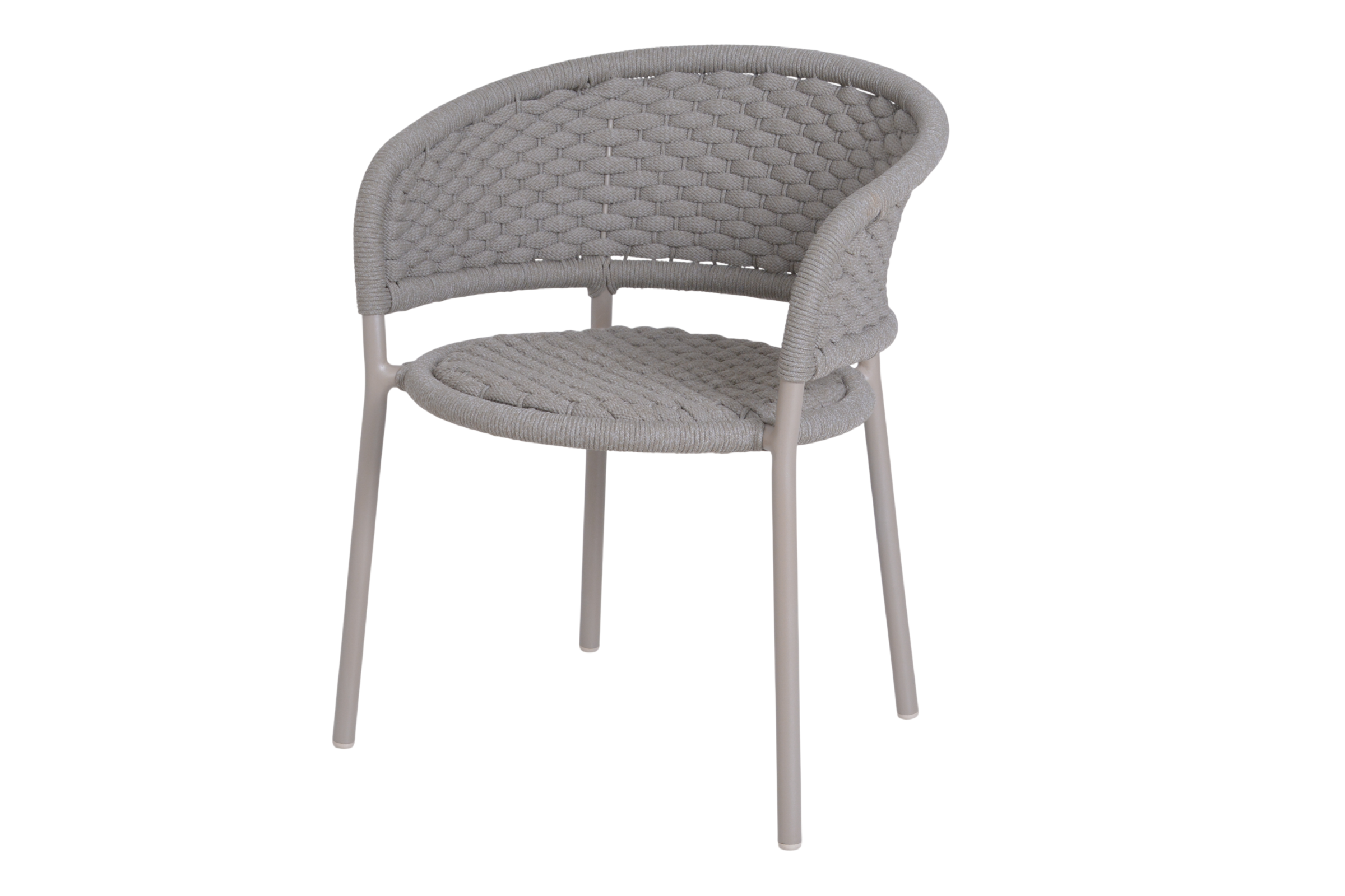MEYRIN DINING ARM CHAIR - ALU CANE BROWN - OVAL ROPE 20X11MM SAND+ROUND ROPE 5MM AMBER - NO CUSHION (78)-Photoroom Meyrin Dining Arm Chair - Image 1